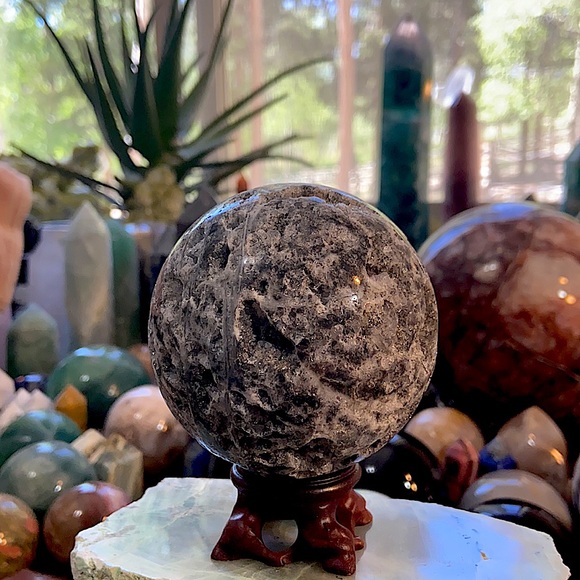🔥SALE🔥 Sphalerite Crystal Sphere! Super Sparkly! - Picture 3 of 5